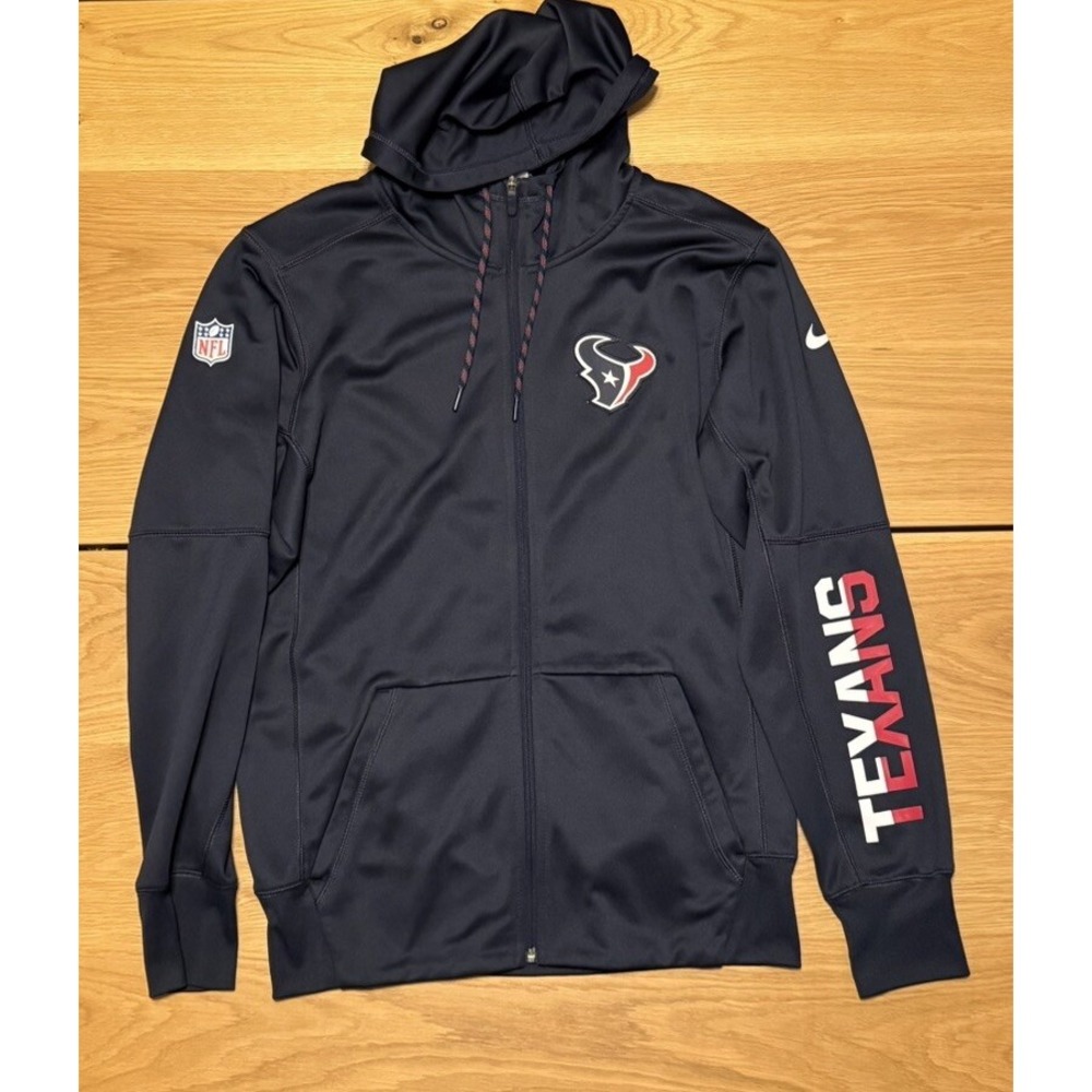 Nike Fleece Jacket Mens Small Navy Houston Texans NFL Football Team Apparel